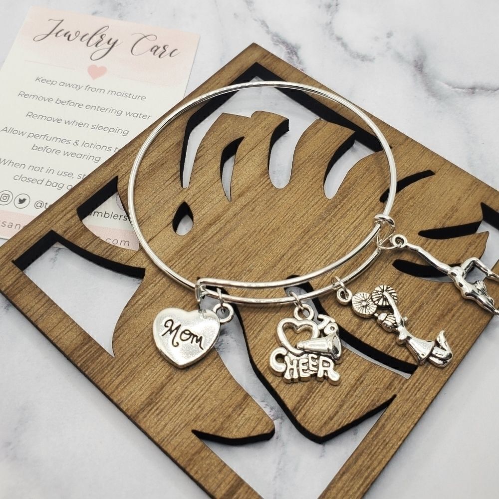 Cheer Mom Expandable Charm Bracelet